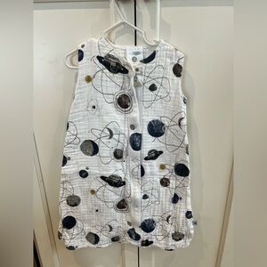 Little unicorn muslin 0/6m Space-Themed Sleeveless Baby Sleep Sack